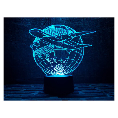 Змінна пластина для 3D світильників 3DToyslamp Літак 3 (12-35091) фото №2