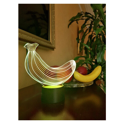 Дитячий 3D світильник 3DTOYSLAMP Банан (3DTL-0009) фото №1