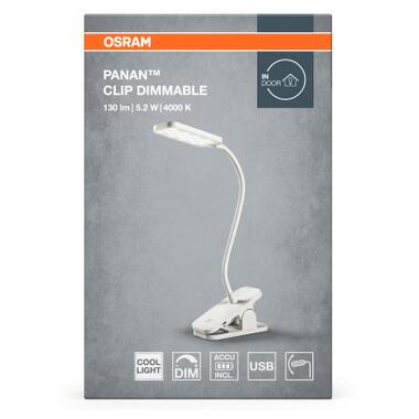 Настольная лампа Osram PANAN CLIP SQUARE DIM USB WT (4099854507496) фото №5