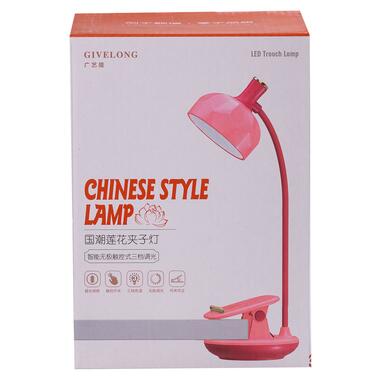 Лампа настільна з підставкою для телефона Shenzhen GL-565 Рожевий (GL565P) фото №5