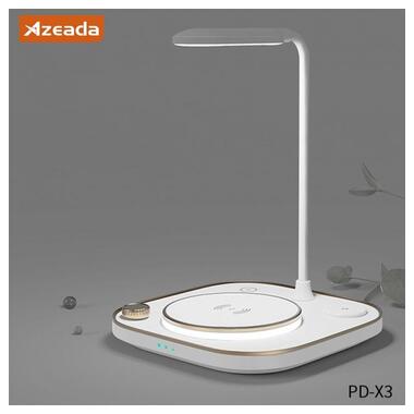 Настільна світлодіодна лампа з бездротовою зарядкою 5 in 1 Proda Azeada PD-X3 15W White фото №2