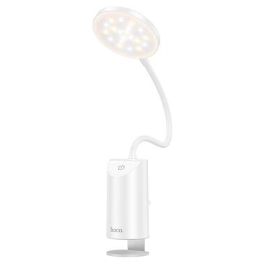 Настольная LED лампа Hoco HX10 Clip table lamp (1200mAh) White фото №20