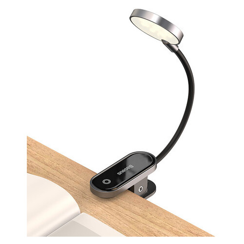 Лампа Baseus DGRAD-0G Comfort Reading Mini Clip Lamp акумуляторна настільна сіра фото №2