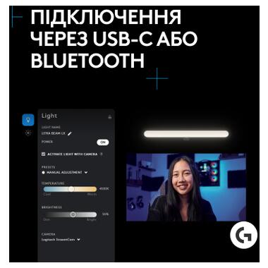 Настольная лампа Logitech Litra Beam Premium LED Streaming Key Light with TrueSoft (L946-000020) фото №9