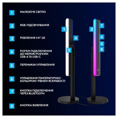 Настольная лампа Logitech Litra Beam Premium LED Streaming Key Light with TrueSoft (L946-000020) фото №11