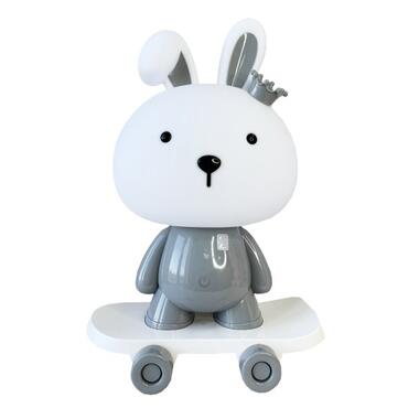 Ночник детский Зайчик на скейте MGZ-1407(Grey) питание от USB  фото №1