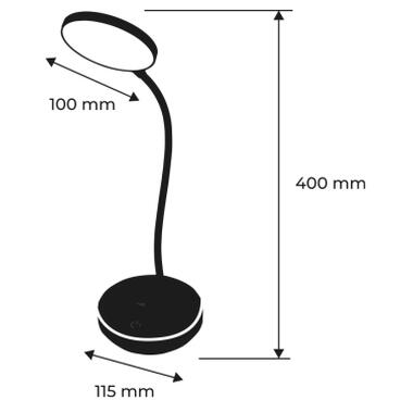 Настольная лампа Eurolamp 5W 400Lm 2800-6500K Type-C+Battery 2400mAh (LED-TLB-5W) фото №3