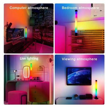 Настольная LED лампа Epik RGB 5V Panel 2 Single side Bluetooth dual pack USB with app Black фото №4