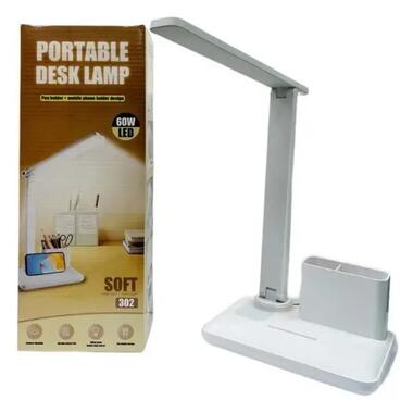 Лампа настольная Portable Desk Lamp BL-3301 9068 белая фото №6
