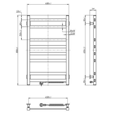 Сушарка для рушників Navin Авангард, 800х480х71мм (12-228050-4880) фото №7