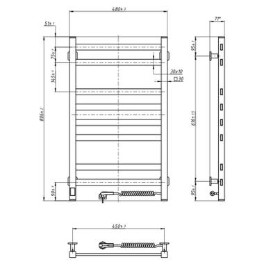 Сушарка для рушників Navin Авангард, 800х480х71мм (12-228053-4880) фото №6