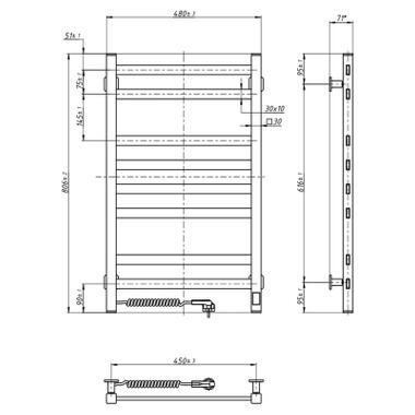 Сушарка для рушників Navin Авангард, 800х480х71мм (12-228153-4880) фото №6