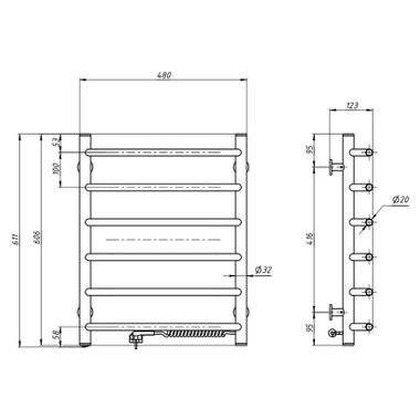 Сушарка для рушників Navin Блюз, 600х480х123мм (12-006030-4860) фото №5