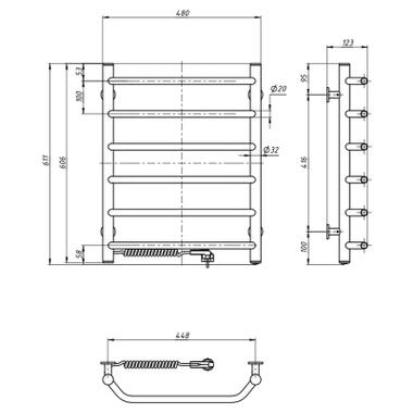 Сушарка для рушників Navin Блюз, 600х480х123мм (12-006130-4860) фото №5