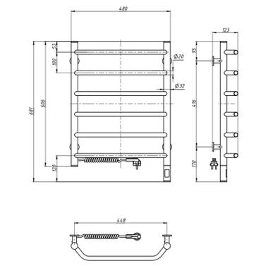 Сушарка для рушників Navin Блюз, 600х480х123мм (12-006133-4860) фото №5