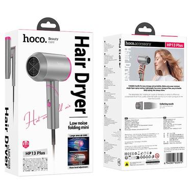 Фен Hoco Hot and cold air hair driver HP13 Plus розово-красный фото №9