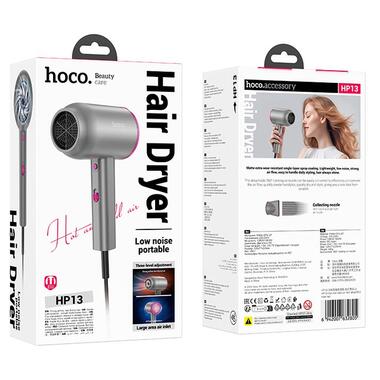 Фен Hoco Hot and cold air hair dryer HP13 розовый фото №8