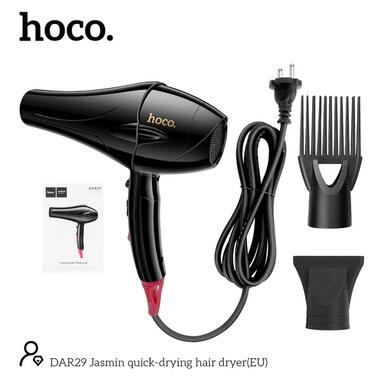 Фен HOCO Jasmin quick-drying hair dryer DAR29 черный фото №6