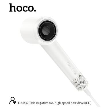 Фен HOCO Tide negative ion high speed hair dryer DAR32 белый фото №4