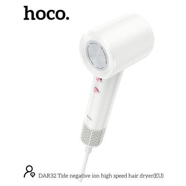 Фен HOCO Tide negative ion high speed hair dryer DAR32 белый фото №5