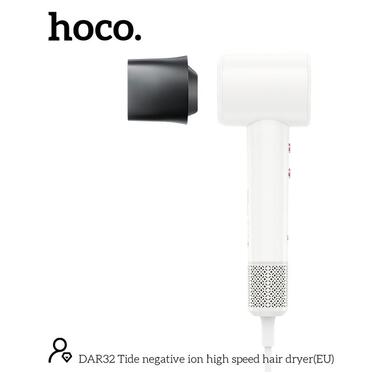 Фен HOCO Tide negative ion high speed hair dryer DAR32 белый фото №6