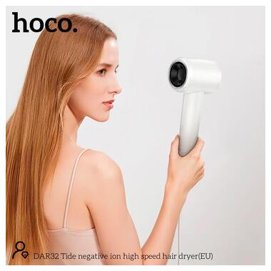 Фен HOCO Tide negative ion high speed hair dryer DAR32 белый фото №7