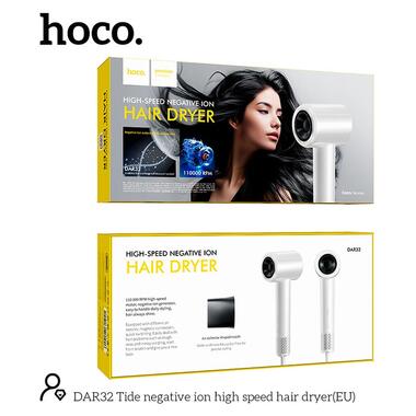 Фен HOCO Tide negative ion high speed hair dryer DAR32 белый фото №9