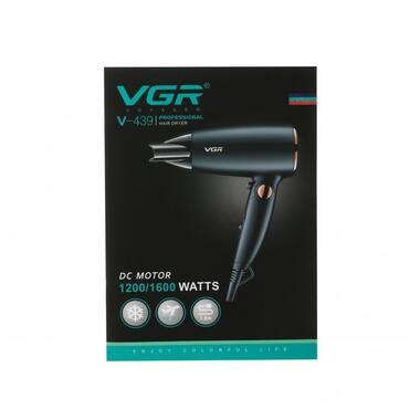 Фен для волосся складаний VGR V-439 чорний (42766-V 439_326) фото №8