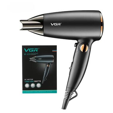 Фен для волосся складаний VGR V-439 чорний (42766-V 439_326) фото №3