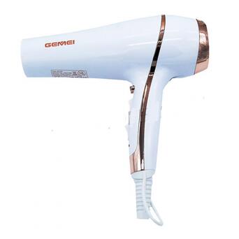Фен професійний для волосся з насадкою GEMEI GM-108 2400 Вт білий (GM-108) фото №5