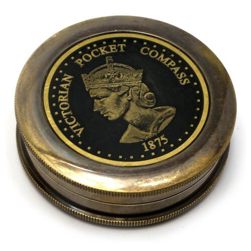 Компас бронзовий None Victorian pocket compas діаметр 8 см (DN29275) фото №2