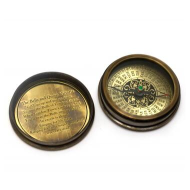 Компас Даршан Морской Victorian pocket compas 6х2 см Бронза (29275) фото №1