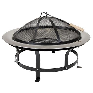 Угольный гриль-барбекю Levistella LV20021801FP чаша для огня, хром + черный фото №2