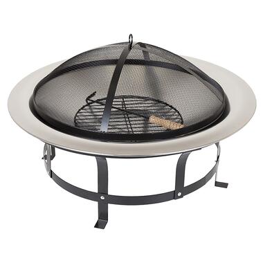 Угольный гриль-барбекю Levistella LV20021801FP чаша для огня, хром + черный фото №1