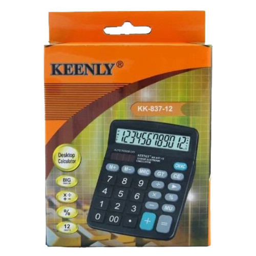 Калькулятор обычный Keenly KK 837-12 настольный черный (ZE35iz12447) фото №3