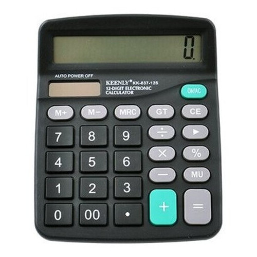 Калькулятор обычный Keenly KK 837-12 настольный черный (ZE35iz12447) фото №2