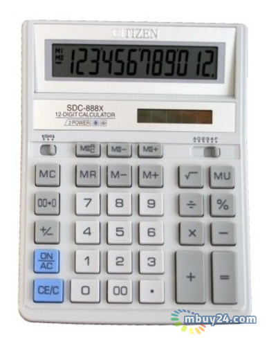 Калькулятор Citizen SDC-888 XWH фото №2