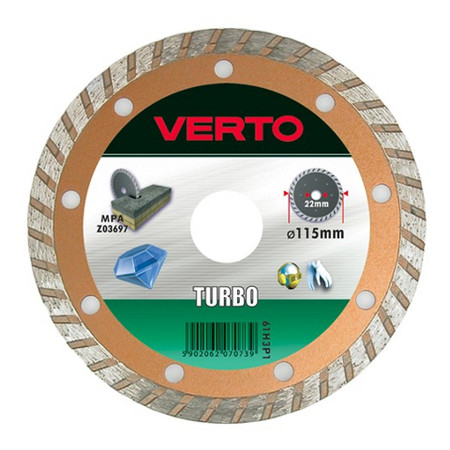 Диск алмазный Verto 180 x 22.2мм, turbo (61H3P8) фото №1