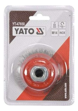 Щітка чашка зачистна для УШМ Yato 65 мм нерж (YT-47658) фото №3