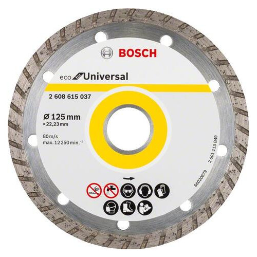 Відрізний диск алмазний Bosch ECO Univ.Turbo 125-22.23 (2.608.615.037) фото №1