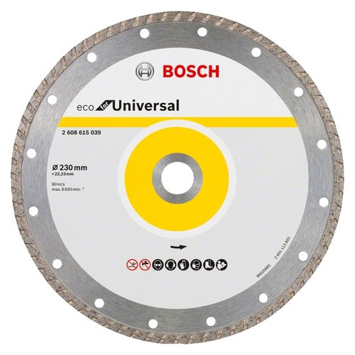 Відрізний диск алмазний Bosch ECO Univ.Turbo 230-22.23 (2.608.615.039) фото №1