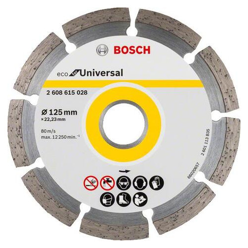 Відрізний диск алмазний Bosch ECO Universal 125-22.23 (2.608.615.028) фото №1