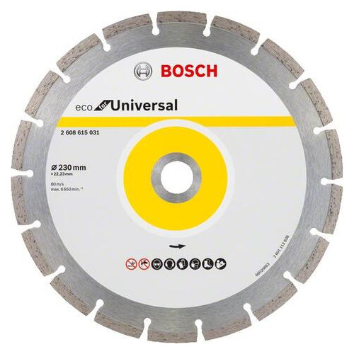 Відрізний диск алмазний Bosch ECO Universal 230-22.23 (2.608.615.031) фото №1