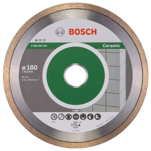 Відрізний диск алмазний Bosch Standard for Ceramic180-25.4 (2.608.602.536) фото №1