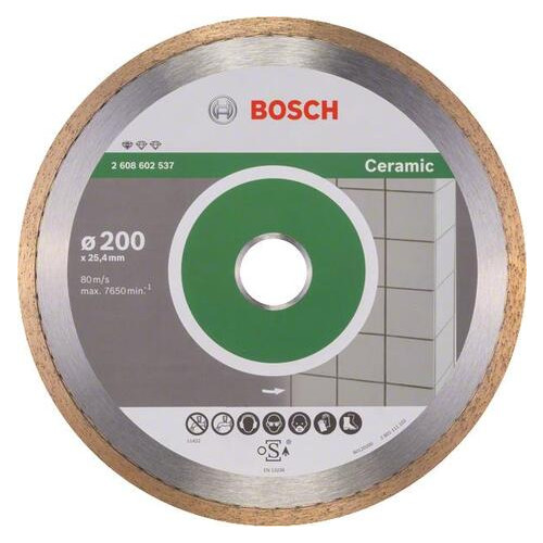 Відрізний алмазний диск Bosch Standard for Ceramic200-25.4 (2.608.602.537) фото №1