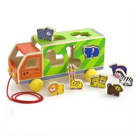Іграшка-сортер Viga Toys Вантажівка з тваринами (50344) фото №2