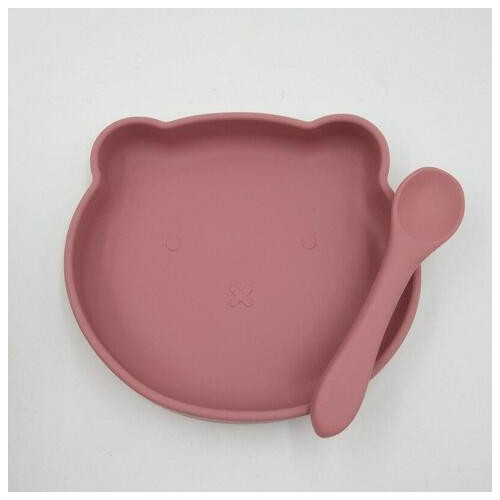 Дитячий набір посуду 6437 2 предмети рожевий фото №1