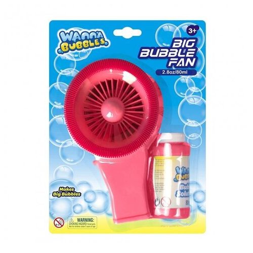 Мильні бульки Wanna Bubbles Баббл вентилятор, 80 мл, рожевий (BB143-1) фото №1
