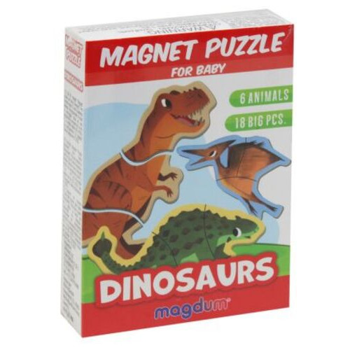 Набір магнітів Динозаври, 18 елементів (ML4031-33 EN) фото №1