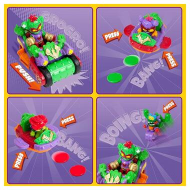 Ігровий набір SUPERTHINGS Kazoom Kids S1 - СПАЙК-РОЛЕР КАКТУС (3 машинки, Казум-Кід, 3 фігурки) фото №6